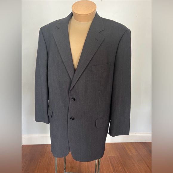 Brooks Brothers 346 Blazer Mens 46R Gray Wool Blend Suit Jacket Coat
